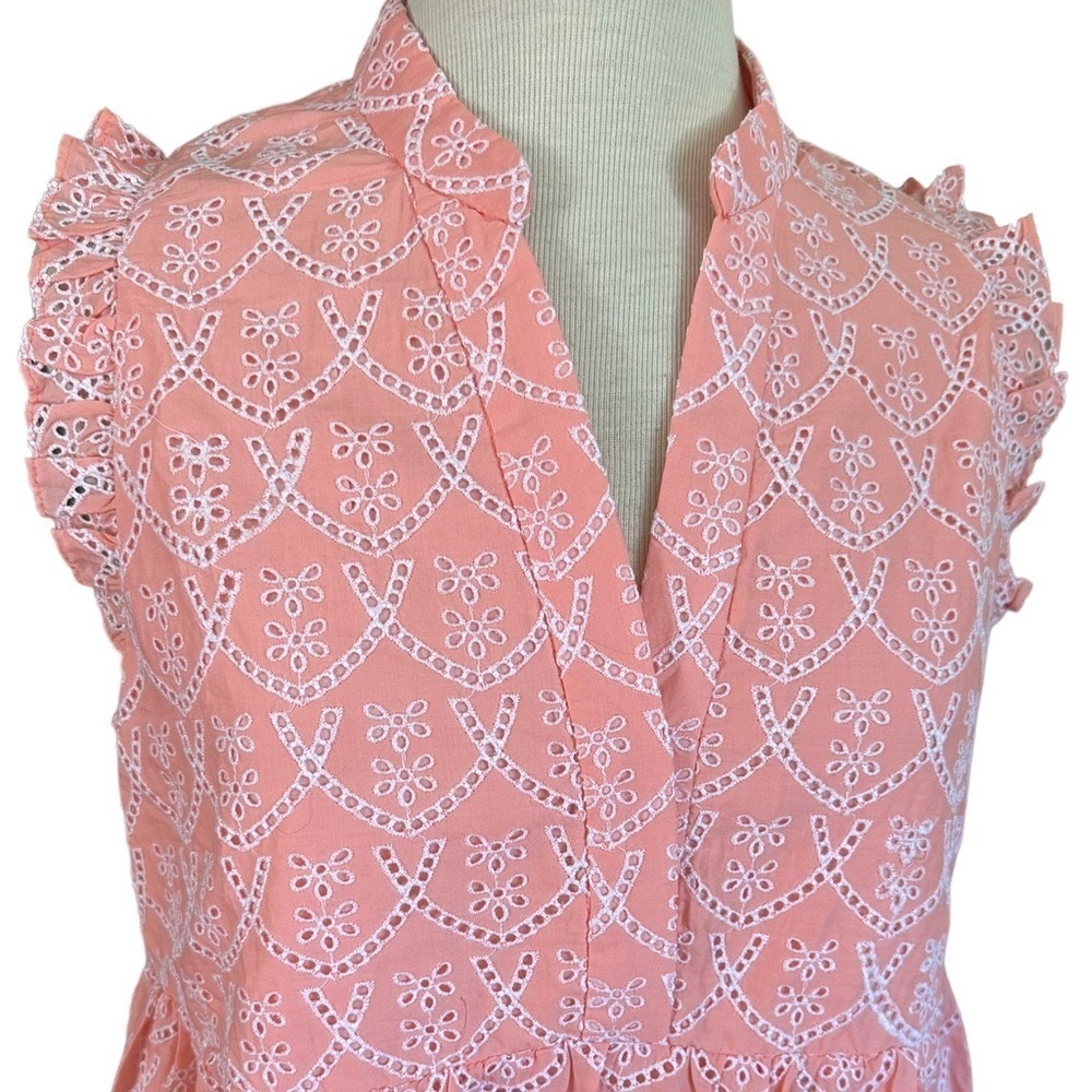LILLY PULITZER Large Briela Peach Hyacinth Floral Arch Eyelet Dress - Picture 8 of 16